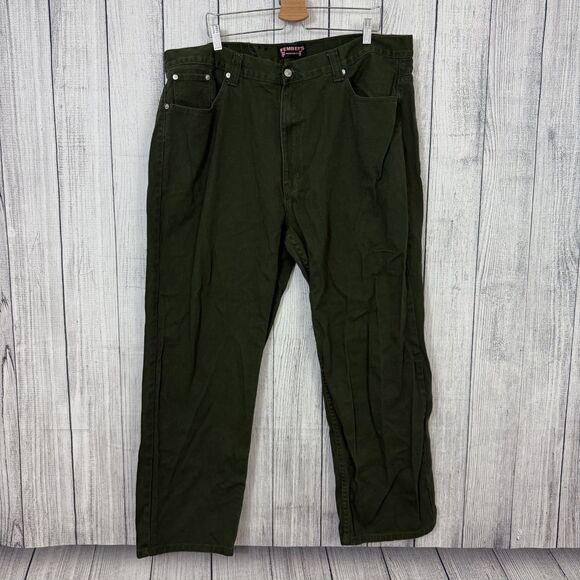Member's Property Men's W46 x L33 Dark Green Relaxed Baggy Denim Jeans Y2K - Picture 1 of 6